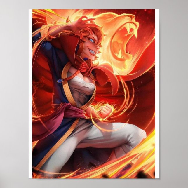 Mereoleona Vermiljon Fire Magic Poster (Framsidan)
