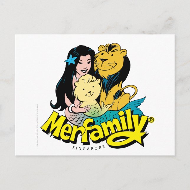 Merfamily® Basic Vykort (Framsida)