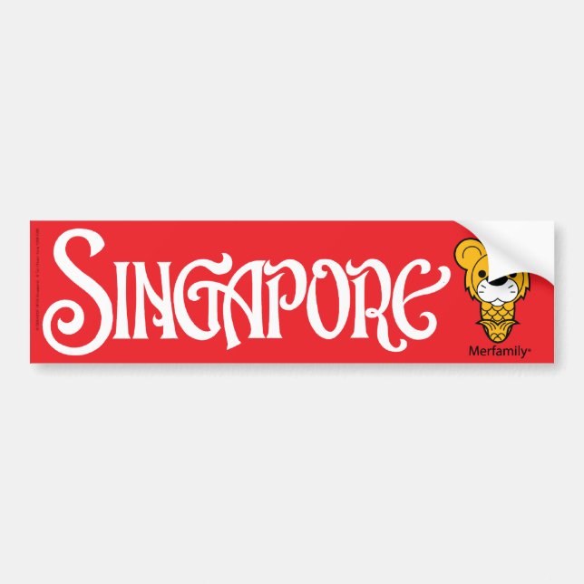 Merfamily® SINGAPORE bildekal II (Framsidan)