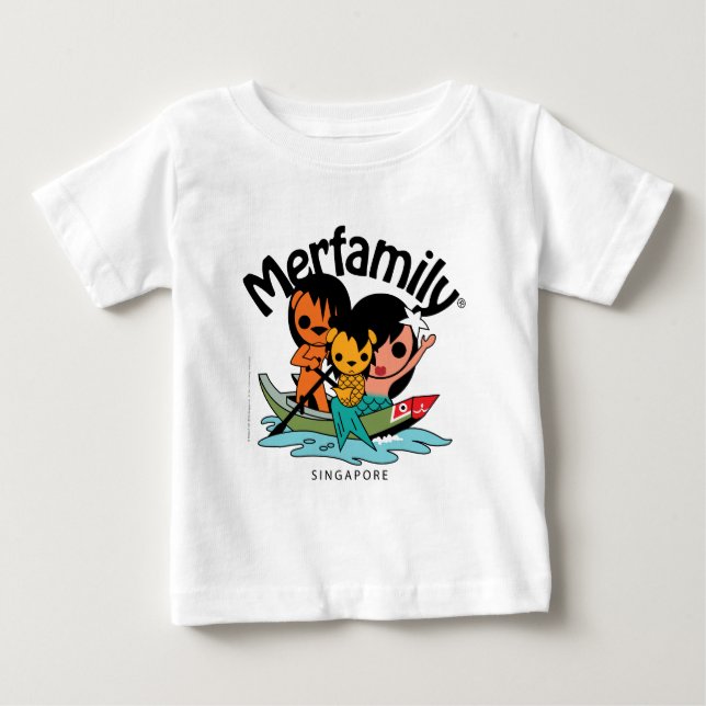 Merfamily® Singapore Sampan T-shirt (Framsida)