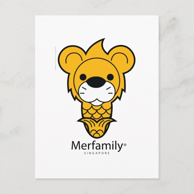 "Merfamily®" SINGAPORE Vykort (Framsida)