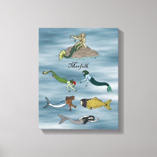 Merfolk Canvastryck (Framsida)