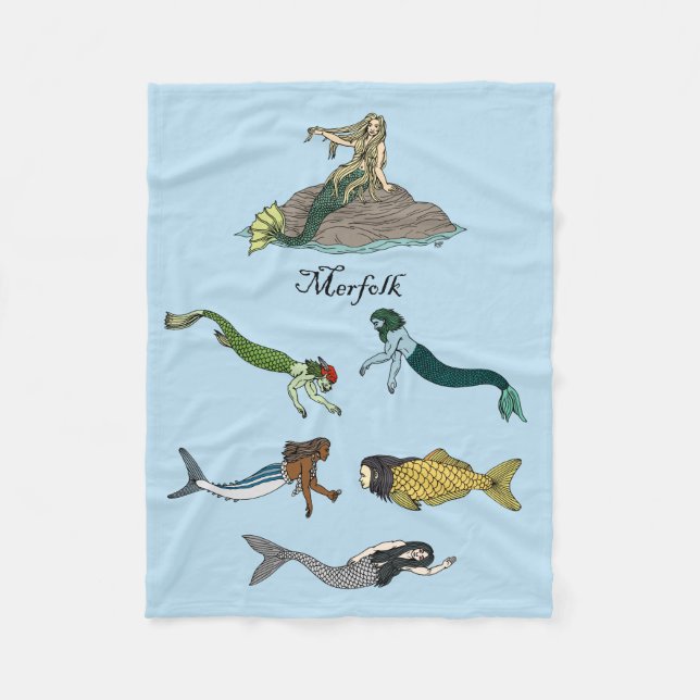 Merfolk Fleecefilt (Framsidan)