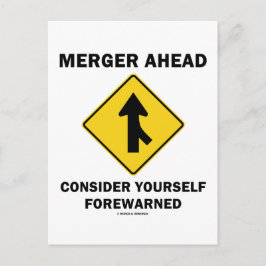 Merger Ahead Consider Yourself Forealert (Signera) Vykort