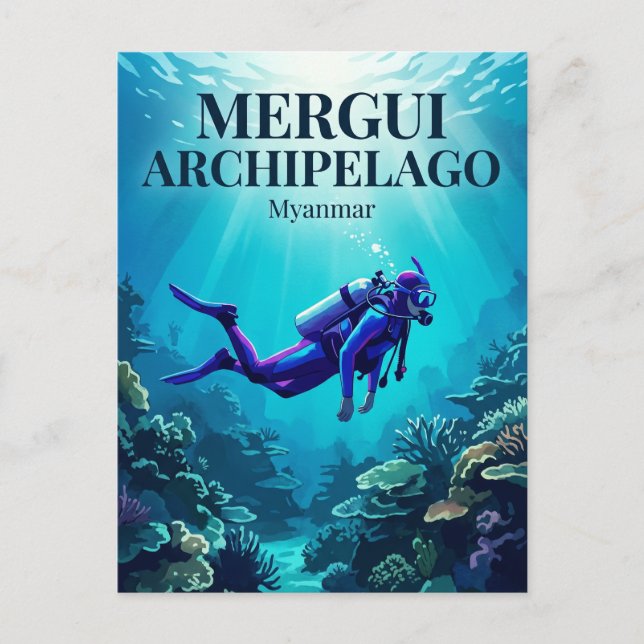Mergui-arkipelagen Myanmar Vykort (Framsida)