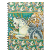 MERHORSE & WHITE OCTOPUS, FANTASY UNICORN HORSE