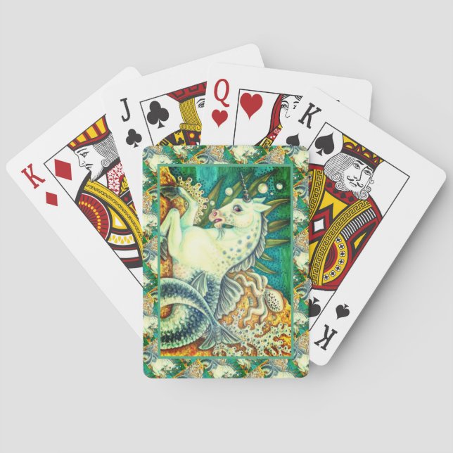 MERHORSE & WHITE OCTOPUS, FANTASY UNICORN HORSE CASINOKORT (Baksidan)