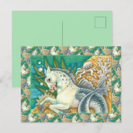 MERHORSE & WHITE OCTOPUS, FANTASY UNICORN HORSE VYKORT