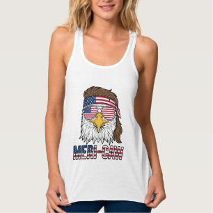 Meri-Caw Patriotisk Örn Vintage Gravyr Tröja_1 Linne Med Racerback