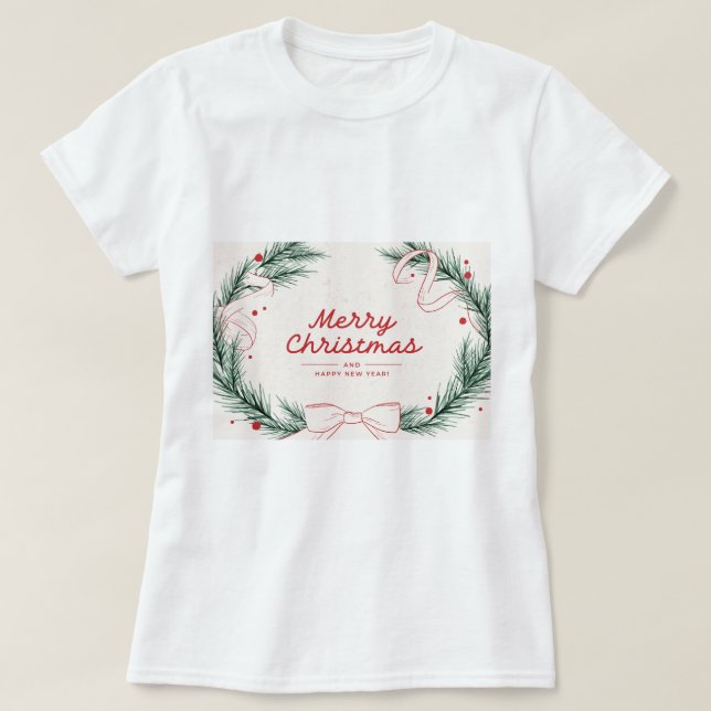 meri christmas festive T-shirt (Design framsida)