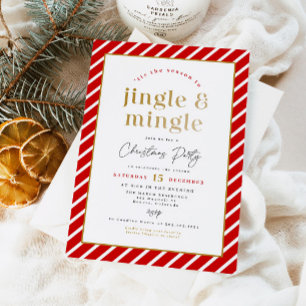 MERI Festive Helgdag Jingle Mingle jul Party Inbjudningar