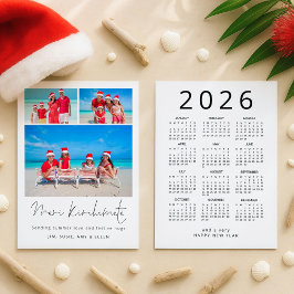 Meri Kirihimete 3 Foton 2026 Kalender NZ Julkort