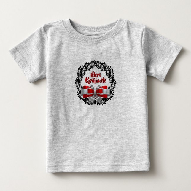 Meri Kirihimete Maori för God jul T Shirt (Framsida)