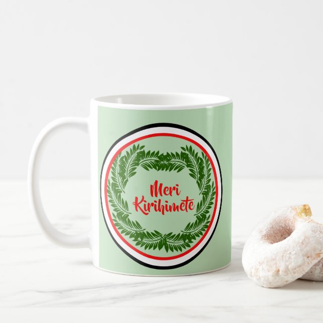 Meri Kirihimete Maori God jul Kaffemugg (Med munk)