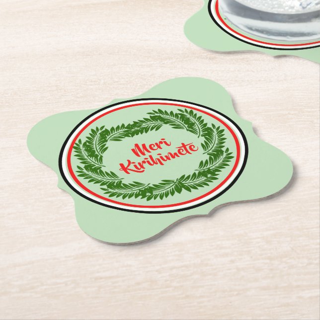 Meri Kirihimete Maori God jul Underlägg Papper (Vinklad)