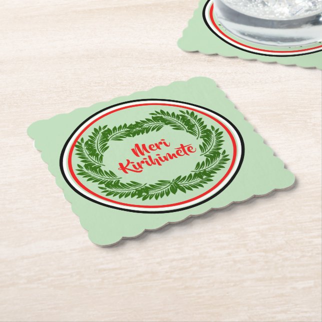 Meri Kirihimete Maori God jul Underlägg Papper (Vinklad)