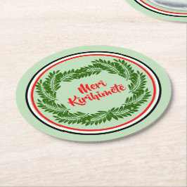 Meri Kirihimete Maori God jul Underlägg Papper Rund