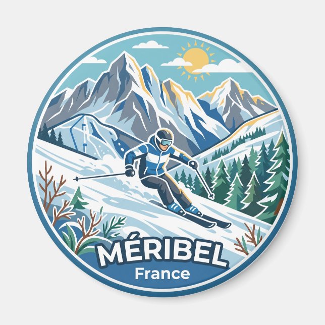 Méribel Frankrike Magnet (Framsidan)
