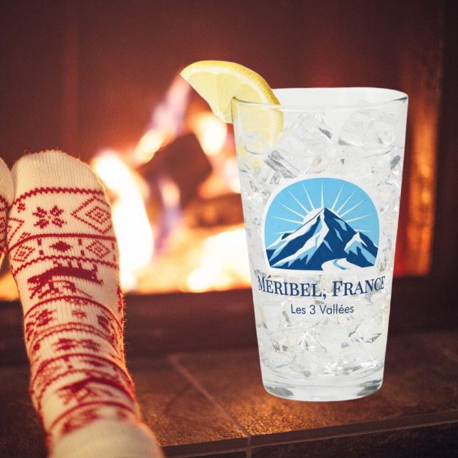 Méribel Frankrike ski resort souvenir Glaskopp (Skapare uppladdad)