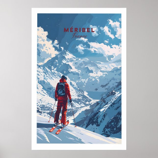 Meribel Resematerial Affisch - Frankrike 1 (Framsidan)