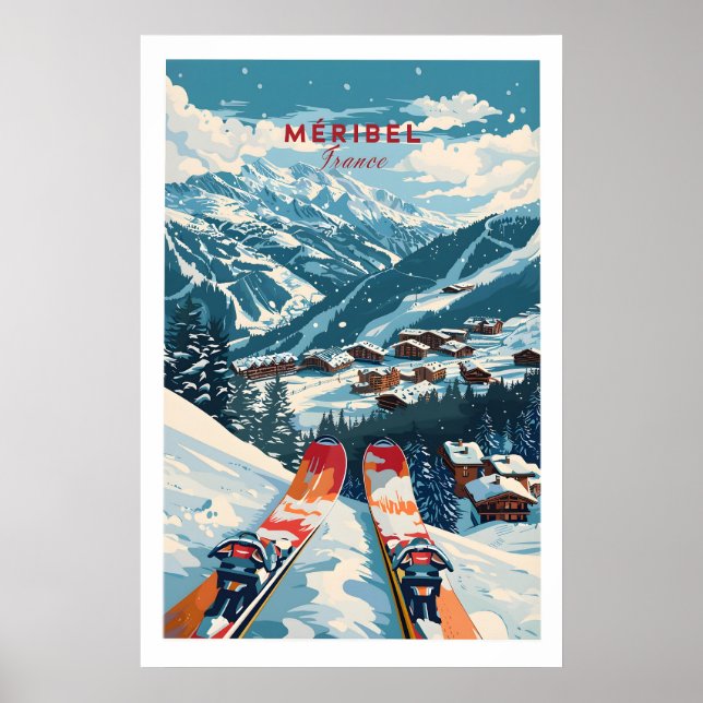 Meribel skidposter - Frankrike 1 Poster (Framsidan)