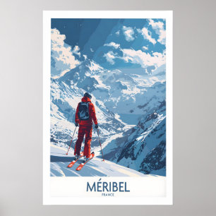 Meribel skidtryck - Frankrike 1 Poster