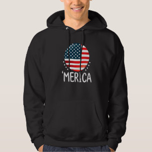 Merica 4:e juli Boys Girls Women Patriotic Amer Hoodie