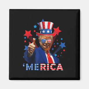 Merica 4:e juli Fireworks Funny Trump Independe Magnet