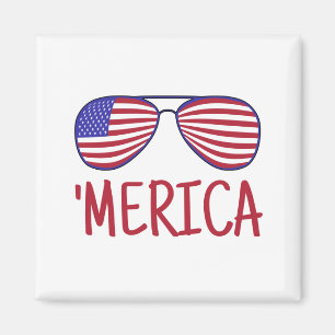 "Merica 4:e juli-glaset Magnet