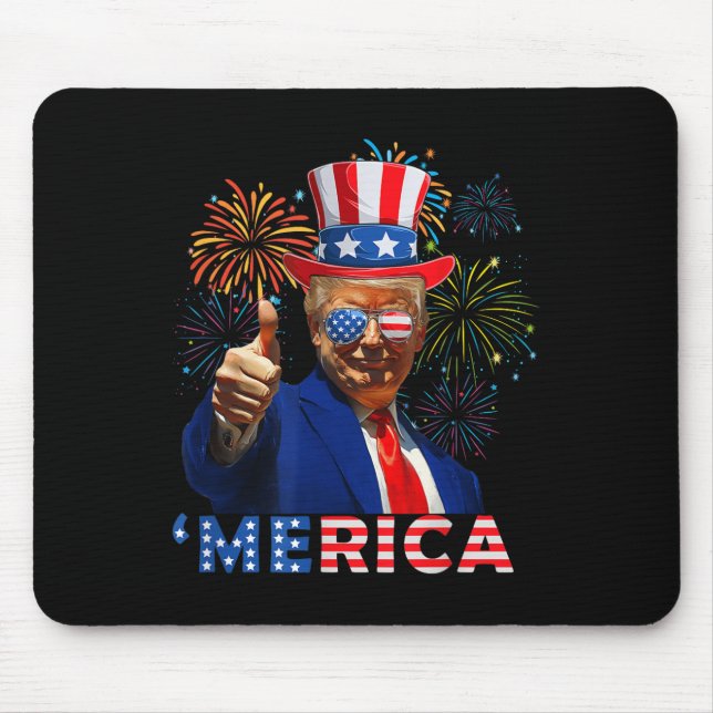 Merica 4:e juli: Lilla Trump Fireworks Independe Musmatta (Framsidan)