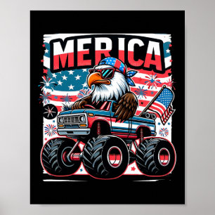 Merica 4:e juli Shirts Boys Kids American Flagga Poster