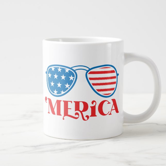 "Merica - 4 juli Jumbo Mugg (Höger)