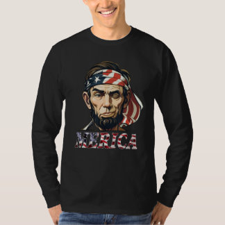 Merica 4th Of July Patriotic Abraham Lincoln 11 T Shirt