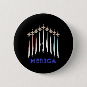 Merica America Jet Flagga Trump Patriot Veteran Gi Knapp