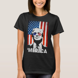 Merica American Flagga 4:e juli Murica Patriotic T Shirt