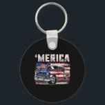 Merica American Flagga Old Car 4:e juli Kids Boy Nyckelring<br><div class="desc">Merica American Flagga Old Car 4:e juli Kids Boy Women Manar</div>