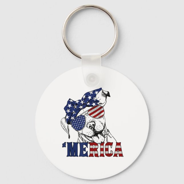Merica American Flagga Sungles Nyckelring (Framsida)