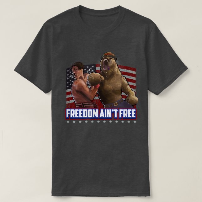 Merica Bear's KO for Liberty USA America Freedom T Shirt (Design framsida)