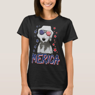 Merica Bedlington Terriers Hund 4:e juli USA T Shirt
