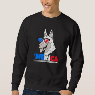 Merica Belgisk Malinois Hund Lång Ärmad Tröja