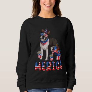 Merica Boston Terrier 4:e juli Amerikanska USA Fla T Shirt