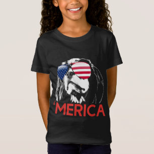 Merica Cavalier Kung Charles Spanska amerikanska F T Shirt