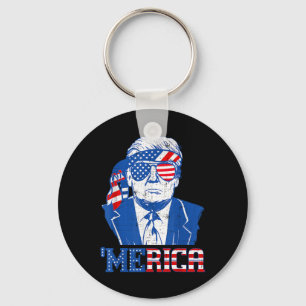 Merica Donald Trump - Lustig trump 4:e juli Amer Nyckelring