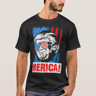 Merica Donald Trump USA flagga 2020 Valet Republi T Shirt