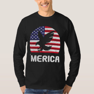 Merica Eagle American Flagga Usa Patriotic Indepen T Shirt