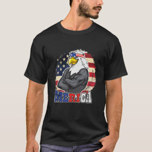 Merica Eagle Mullet 4:e juli Manar Amerikanska kvi T Shirt