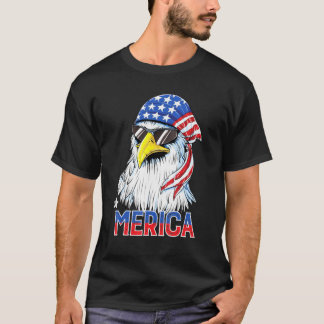Merica Eagle Mullet 4:e juli Manar Amerikanska kvi T Shirt