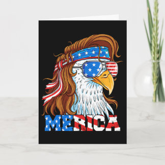 Merica Eagle Mullet 4 juli Amerikansk Flagga Usa Kort