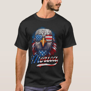 Merica Eagle USA flagga American Independenc T Shirt