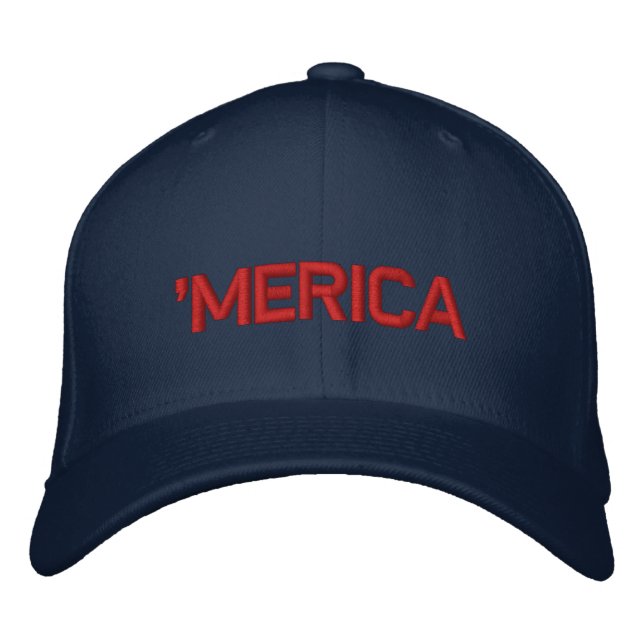 "MERICA Embroized Hat Broderad Keps (Framsida)